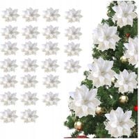 OZDOBNA GWIAZDA BETLEJEMSKA KWIAT NA CHOINKĘ STROIK DEKORACJA POISENCJA 24x