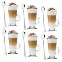 Zestaw SZKLANEK do KAWY Koktajlowych Tadar Caffe Latte 6x250 ml