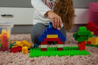 KLOCKI KONSTRUKCYJNE UNICO POJEMNIK Z PŁYTKĄ 120 ELEMENTÓW KOMPATYBILNE