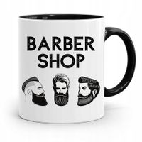 Kubek Czarny Fryzjerki Fryzjera Barber Shop Z Nadrukiem Ze Zdjęciem