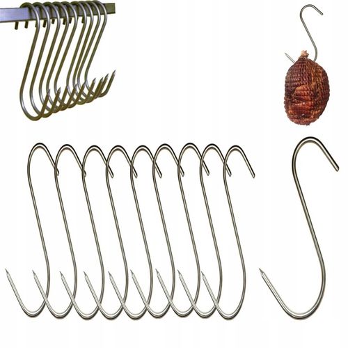 Hak haczyk wędzarniczy do wędzenia wędlin fi 5mm S/14,5cm 10 sztuk ZUT na Arena.pl