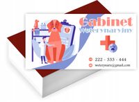 Wizytówki firmowe reklamowe 100szt duży wybór GABINET WETERYNARYJNY