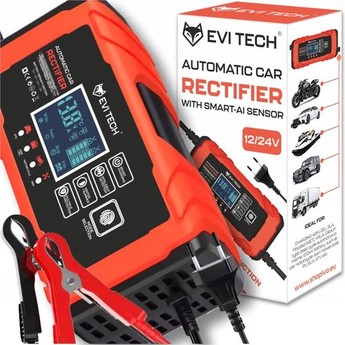 Prostownik do akumulatorów samochodowy 12V 24V AUTOMATYCZNY funkcja NAPRAWY na Arena.pl