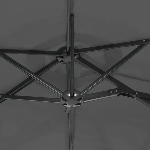 PARASOL ogrodowy DUŻY SKŁADANY SOLIDNY z WYSIĘGNIKIEM i FALBANĄ + POKROWIEC na Arena.pl