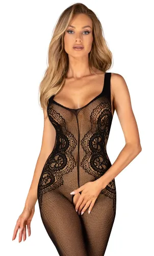 obsessive g335 bodystocking siateczkowy czarny s-l bez części dolnej na Arena.pl