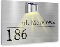 Tabliczka adresowa Tablica numer domu 40x30 lampka solarna LED DUŻO WZORÓW