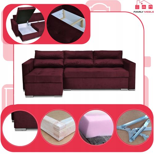 Narożnik Varius rozkładany z funkcją spania Family meble rogówka na Arena.pl