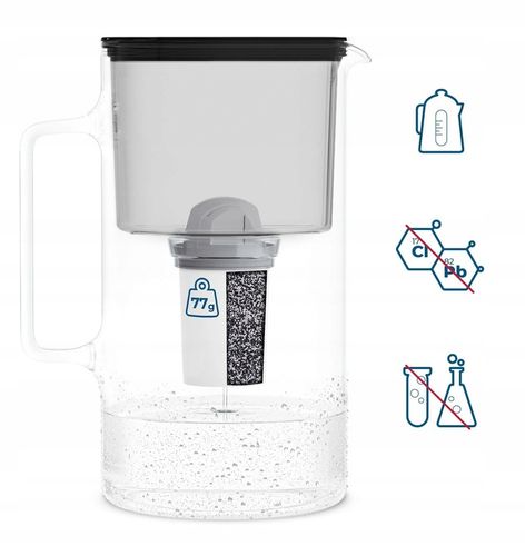 Dzbanek filtrujący szklany Wessper D2 Borosilicate 3l + 5 filtr na Arena.pl