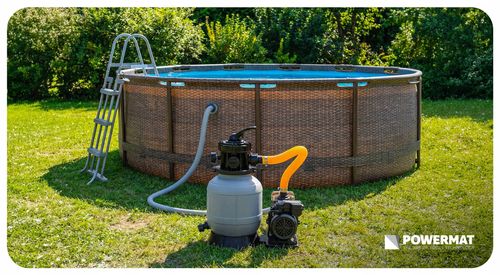POMPA PIASKOWA DO BASENU FILTRUJĄCA DO BASENÓW 7900l/h FILTR TIMER LCD 250W na Arena.pl
