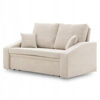 ŁÓŻKO SOFA DORMA BEŻOWA KANAPA Wersalka Rozkładana Wygodna POSO SZTRUKS