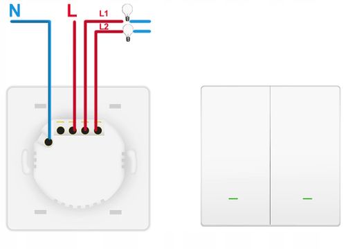 Włącznik Przełącznik 2 Obwody ZigBee TUYA Smart Biały Seria EM Zigbee2MQTT na Arena.pl