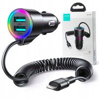 JOYROOM ŁADOWARKA SAMOCHODOWA DO IPHONE 12 13 14 15 WBUDOWANY KABEL