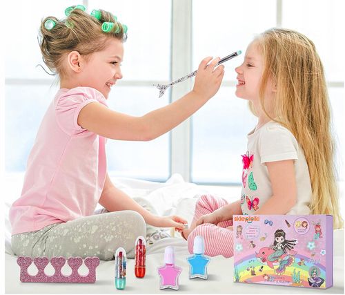 ZESTAW PIĘKNOŚCI KOSMETYKÓW BRANSOLETEK DLA DZIECI MAKEUP MALOWANIE LAKIERY na Arena.pl