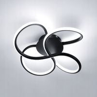 LAMPA SUFITOWA LED ZYRANDOL CZARNA WISZACA NOWOCZESNA DO SALONU 6500K 39W