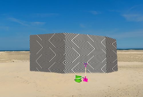 PARAWAN PLAŻOWY Geometria z indywidualnym  napisem 3 PANELE 26.3 na Arena.pl