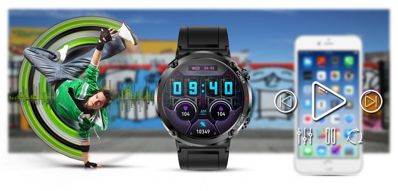 Smartwatch Gravity GT21-1+ Czarny Pasek Silikonowy zdjęcie 16