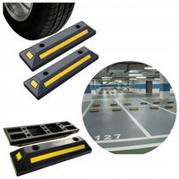 SEPARATOR PARKINGOWY OGRANICZNIK GUMOWY 55 CM ŻÓŁTO-CZARNY SAMOCHODOWY