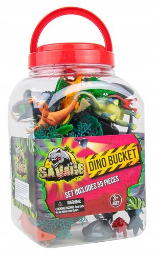 DINOZAURY DUŻY ZESTAW FIGUREK 55 ELEMENTÓW W PUDEŁKU KOLEKCJA DLA DZIECI na Arena.pl