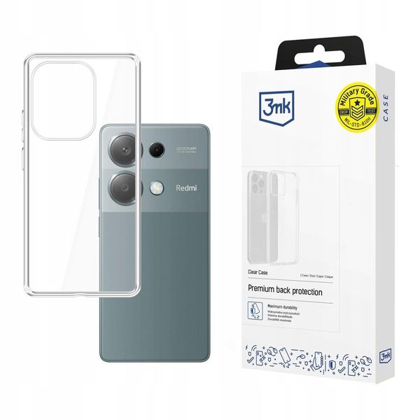 Silikonowe etui na Redmi Note 13 Pro 4G - 3mk Clear Case zdjęcie 1