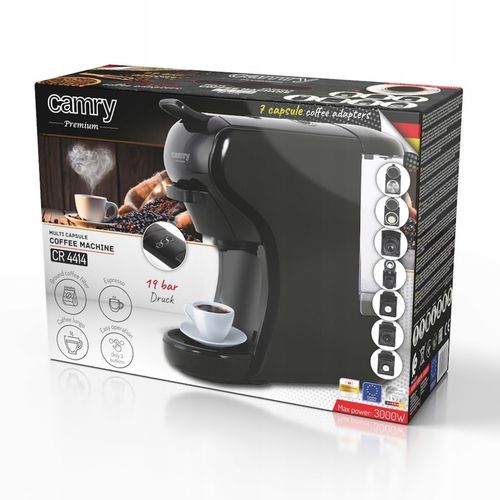 Multi-Ekspres ciśnieniowy wielo - kapsułkowy czarny Camry CR 4414 na Arena.pl