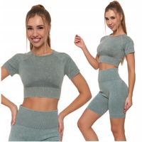 Top Sportowy Damski z krótkim rękawem Stylowa Koszulka ZIELONA MORAJ L/XL