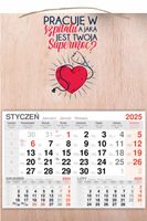 KALENDARZ 2025 jednodzielny DREWNIANY prezent dla pielęgniarki lekarza