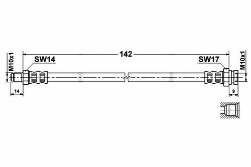 Opel Corsa D - Zestaw Przewodów Hamulcowych Teflonowych W Oplocie Stalowym na Arena.pl