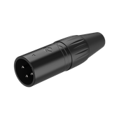 Wtyk wtyczka montażowe złącze XLR 3-pin Męski Roxtone RX3MP-BT Czarny