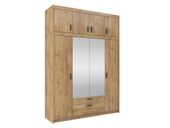 Wysoka szafa Elena 4D szuflady nadstawka + lustro