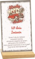STATUETKA RAMKA z okazji imienin życzenia nadruk UV twój pomysł