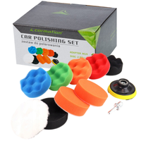 ZESTAW GĄBEK POLERSKICH PADY NA WIERTARKE DO POLEROWANIA 80mm 11 elementów