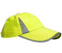 Czapka z daszkiem odblaskowa żółta na rower swe