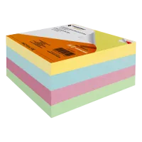 kostka biurowa klejona 76x76x36 mm kolorowa karteczki samoprzylepny