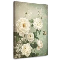 Obraz do salonu sypialni biura, Kwiaty w stylu shabby chic bukiet