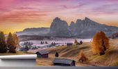 Fototapeta ZACHÓD SŁOŃCA DOLOMITY GÓRY 200x130