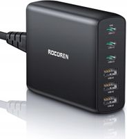 ŁADOWARKA SIECIOWA BIURKOWA RECOREN 6 w 1 3x USB 3x USB-C TYP C 100W