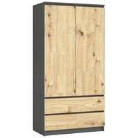Szafa do sypialni, 2 szuflady, drzwi, DORMI, 90x51x180 cm,  | TYLETEGOTU