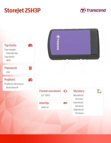StoreJet 2.5' H3P 2TB USB3.0 na Arena.pl