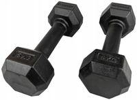 Zestaw hantli żeliwnych hexagonalnych HEX 2 x 5 kg