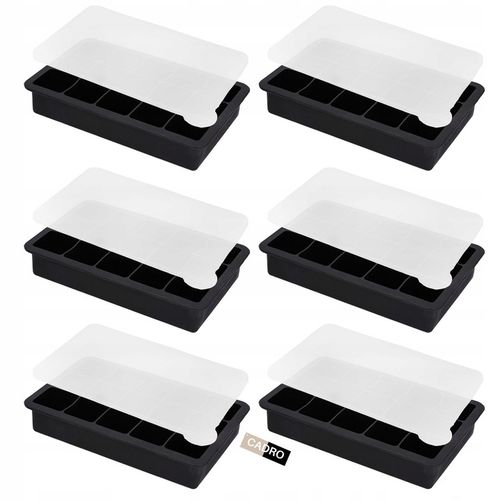 6x Foremki do lodu silikonowe forma do 15 kostek lodu z pokrywką na Arena.pl