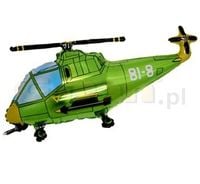 Balon foliowy helikopter zielony, 60 cm
