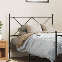 Metalowe wezgłowie, czarne, 107 cm