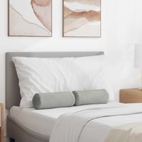 Poduszki Wałkowe 2 pcs Jasnoszary Ø 15 x 40 cm