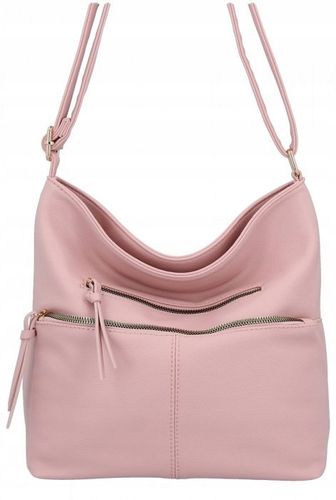 Herisson - torebka worek zamek skóra ekologiczna różowy 1052L2080 na Arena.pl