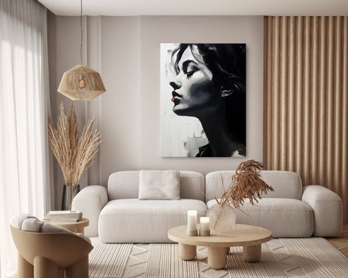 Obraz Canvas PORTRET Kobiety Czerwone Usta Abstrakcja 20cm x 30cm na Arena.pl