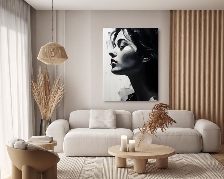 Obraz Canvas PORTRET Kobiety Czerwone Usta Abstrakcja 20cm x 30cm zdjęcie 7