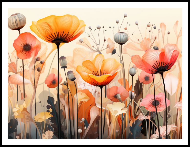 Plakat 100x75cm Taneczne Maki zdjęcie 3
