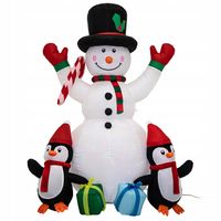 BAŁWAN DMUCHANY POMPOWANY ŚWIECĄCY DUŻY 180cm 3LED OZDOBA LAMPKI NA ŚWIĘTA