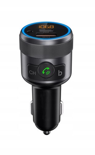 TRANSMITER FM BLUETOOTH USB TYP C QC 3.0 + PD BASS PD 20W na Arena.pl
