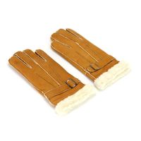 Pięciopalczaste skórzane ocieplane rękawiczki dm1 XL - szrokość 10cm